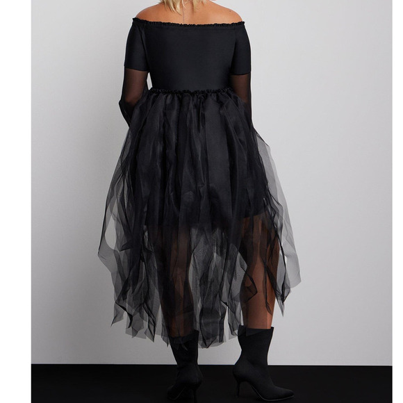 Torrid Plus Size 2 (2X) Gothic Fairy Princess Off Shoulder Hi Low Cosplay Dress - Picture 3 of 4